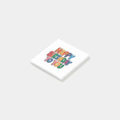 Retro Alles Gute zum Geburtstag Post-it Klebezettel (angewinkelt)