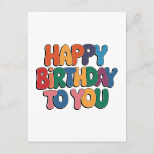 Retro Alles Gute zum Geburtstag Postkarte