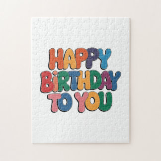 Retro Alles Gute zum Geburtstag Puzzle