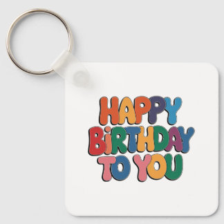 Retro Alles Gute zum Geburtstag Schlüsselanhänger
