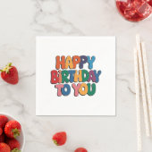Retro Alles Gute zum Geburtstag Serviette (Beispiel)