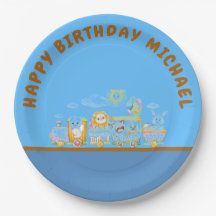 Retro Alles Gute zum Geburtstag Tier Zug Papier Te