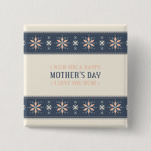 Retro Alles Gute zum Muttertag Pin Button