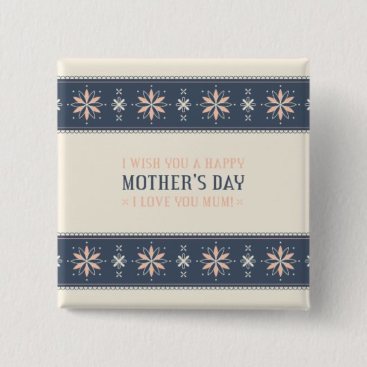 Retro Alles Gute zum Muttertag | Pin Button (Vorderseite)