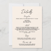 Retro alles in einer Hand gezeichnet geschrieben Q Einladung (Rückseite)