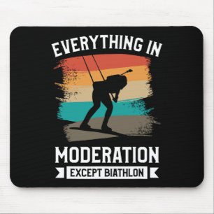 Retro alles in Mäßigung außer Biathlon Bia Mousepad