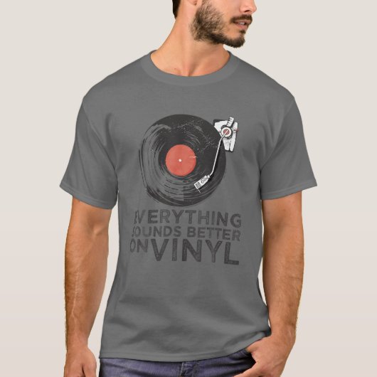 Retro alles klingt besser auf Vinyl T-Shirt (Vorderseite)