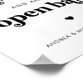 Retro Alles was Sie brauchen ist Liebe Open Bar We Poster (Ecke)