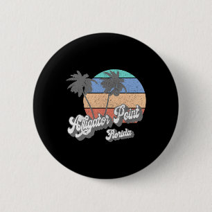Retro Alligator Point Florida Fl Vintage Strand Su Button