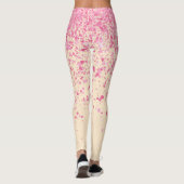 Retro Almond and Red Freckles Print Leggings (Rückseite)