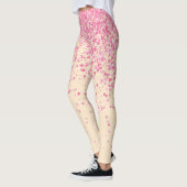 Retro Almond and Red Freckles Print Leggings (Links)