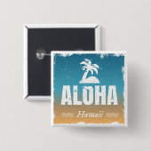 Retro Aloha Hawaii Button (Vorne & Hinten)