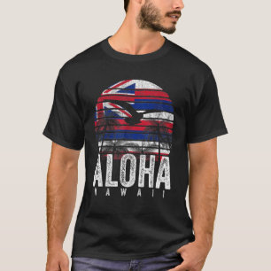 Retro Aloha Hawaii Flag Hawaiianische Insel Vintag T-Shirt