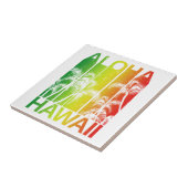 Retro Aloha Hawaii-Inseln Fliese (Seite)