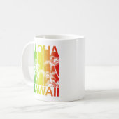 Retro Aloha Hawaii Kaffeetasse (Vorderseite Links)