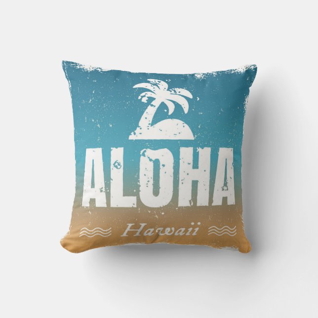 Retro Aloha Hawaii Kissen (Vorderseite)