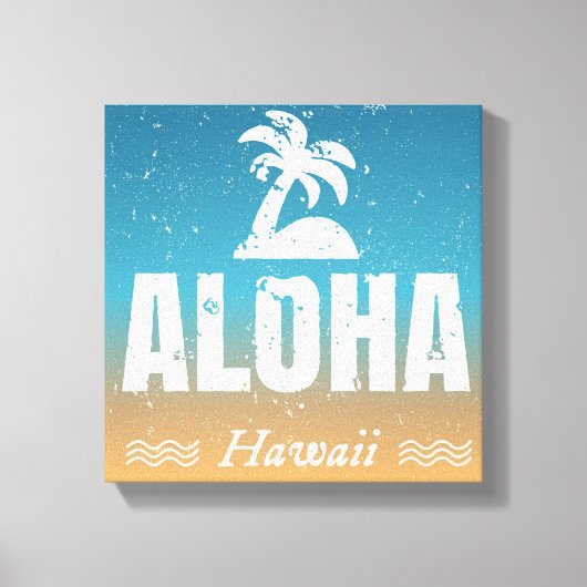 Retro Aloha Hawaii Leinwanddruck (Vorderseite)