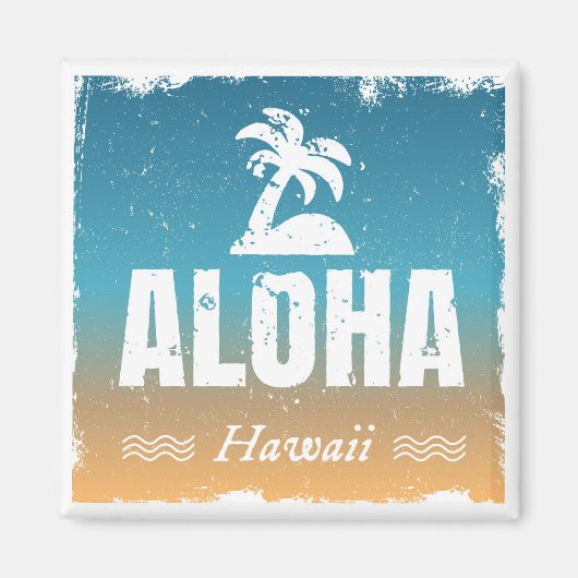 Retro Aloha Hawaii Magnet (Vorne)