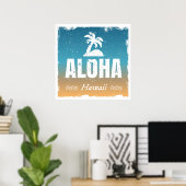 Retro Aloha Hawaii Poster (Heimbüro)