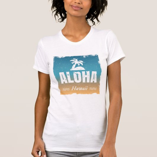 Retro Aloha Hawaii T-Shirt (Vorderseite)