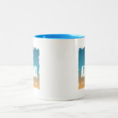 Retro Aloha Hawaii Zweifarbige Tasse (Mittel)