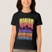 Retro Aloha Palm Trees Beach Gradson Urlaub Tri-Blend Shirt (Vorderseite)