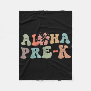 Retro Aloha Pre-k Lehrer Sommer Urlaub Strand Ha Fleecedecke