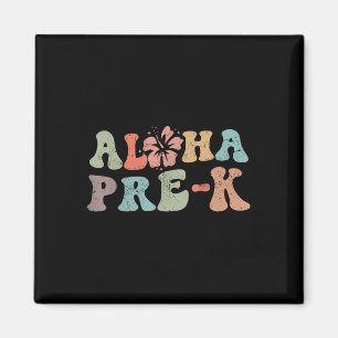 Retro Aloha Pre-k Lehrer Sommer Urlaub Strand Ha Magnet