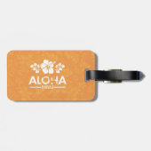 Retro Aloha Shirt Aloha Gruß Gepäckanhänger (Rückseite horizontal)