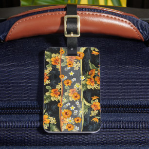 Retro Aloha Shirt mit Hibiskus Gepäckanhänger