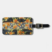 Retro Aloha Shirt mit Hibiskus Gepäckanhänger (Vorderseite horizontal)