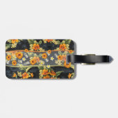 Retro Aloha Shirt mit Hibiskus Gepäckanhänger (Rückseite horizontal)