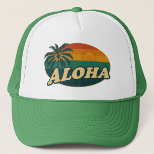 Retro Aloha Sunset - Vintage Insel Vibes Truckerkappe