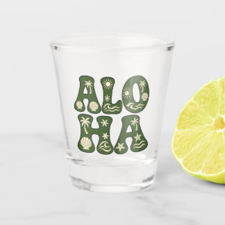 Retro-Aloha-Tropische-Strand-Ästhetik-Individualis Schnapsglas
