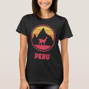 Retro Alpaka Cuzco Peru Inka Machu Picchu T-Shirt