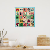 Retro Alphabet Poster (Küche)