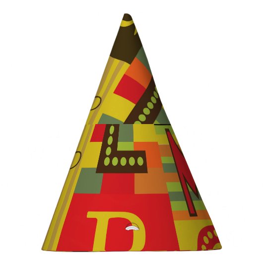 Retro-Alphabet, Vintager Charme Partyhütchen (Rechts)
