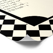 Retro Alphabetical Wedding Seating Chart Poster (Ecke)