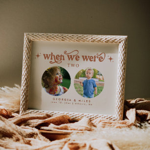 Retro als wir alt waren Baby Foto Tischnummer