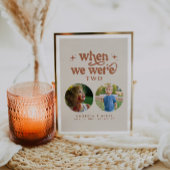 Retro als wir alt waren Baby Foto Tischnummer