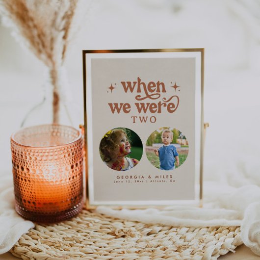 Retro als wir alt waren Baby Foto Tischnummer