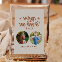 Retro als wir alt waren Baby Foto Tischnummer