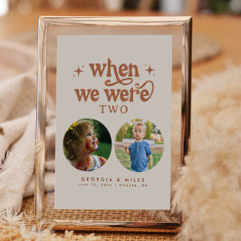 Retro als wir alt waren Baby Foto Tischnummer