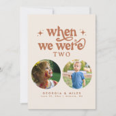 Retro als wir alt waren Baby Foto Tischnummer (Vorderseite)