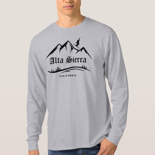 Retro Alta Sierra Ski Sunset T-Shirt (Vorderseite)