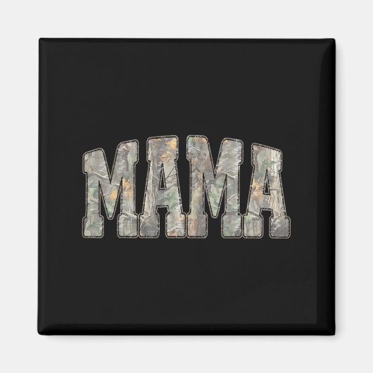Retro alte Camo Mama Tarnung Mutter Muttertag Magnet (Vorne)