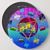 RETRO-ALTE SCHULE DER 80er Jahre Button (Vorne & Hinten)