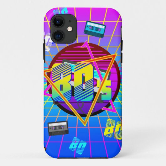 RETRO-ALTE SCHULE DER 80er Jahre Case-Mate iPhone Hülle (Rückseite)