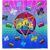 RETRO-ALTE SCHULE DER 80er Jahre Duschvorhang (Vorderseite)