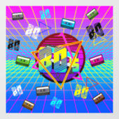 RETRO-ALTE SCHULE DER 80er Jahre Fensteraufkleber (Blatt)